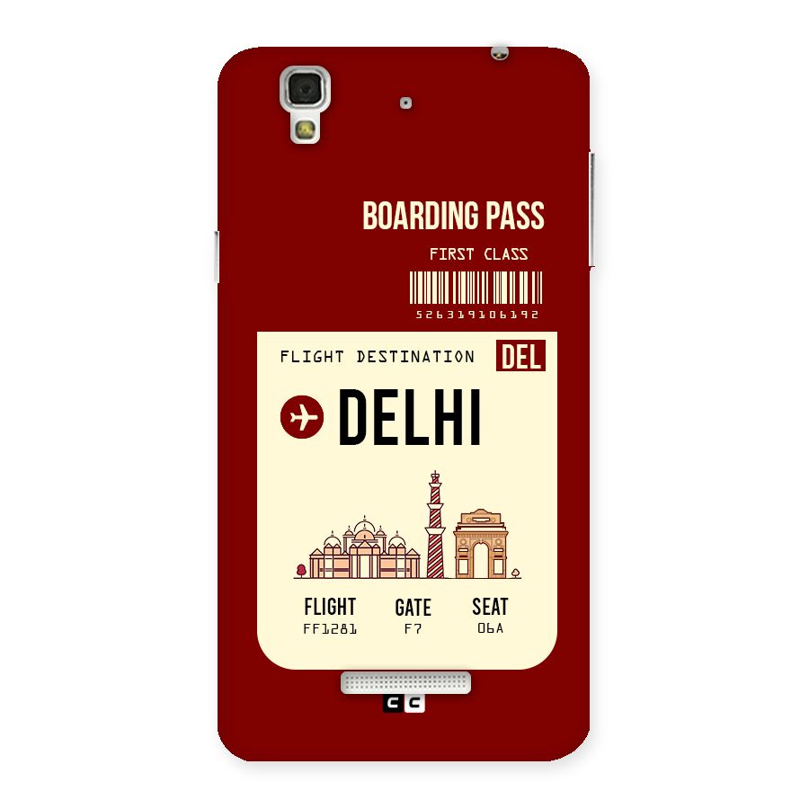 Delhi Boarding Pass Back Case for YU Yureka Plus