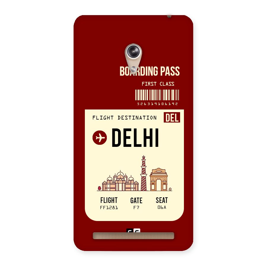 Delhi Boarding Pass Back Case for Zenfone 6
