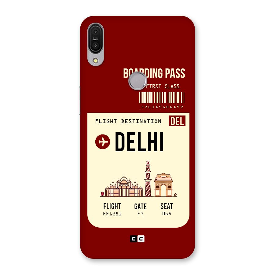 Delhi Boarding Pass Back Case for Zenfone Max Pro M1
