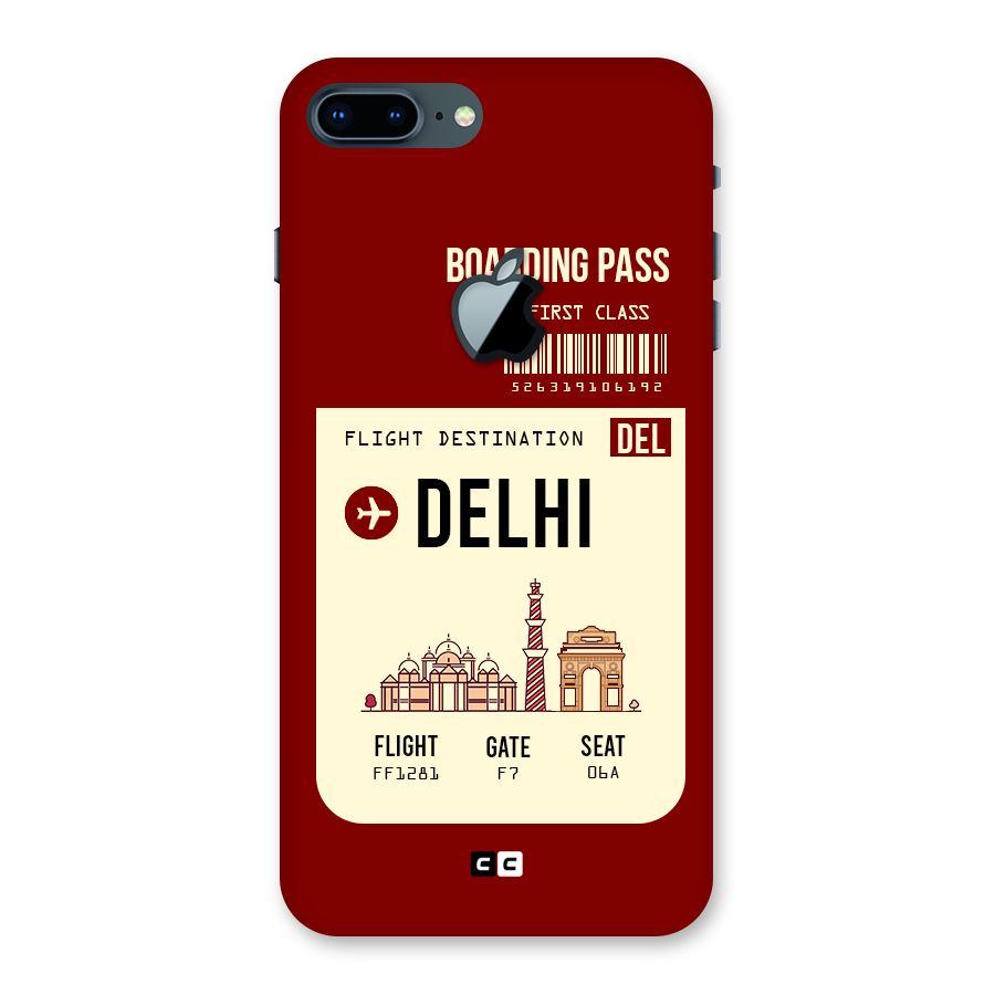 Delhi Boarding Pass Back Case for iPhone 7 Plus Apple Cut