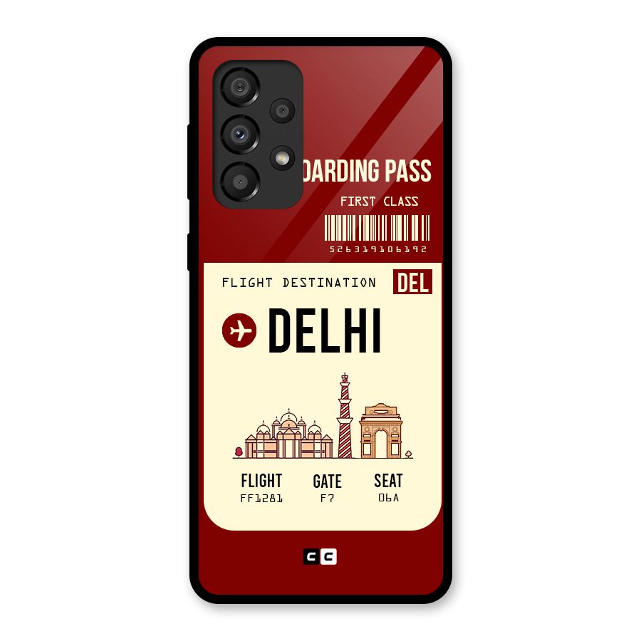 Delhi Boarding Pass Glass Back Case for Galaxy A33 5G
