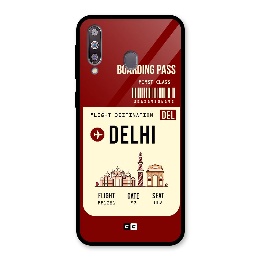 Delhi Boarding Pass Glass Back Case for Galaxy M30