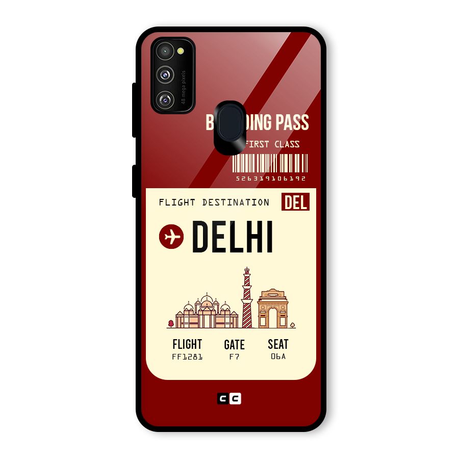 Delhi Boarding Pass Glass Back Case for Galaxy M30s