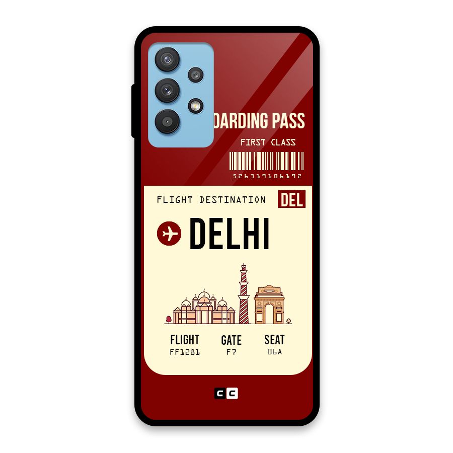 Delhi Boarding Pass Glass Back Case for Galaxy M32 5G