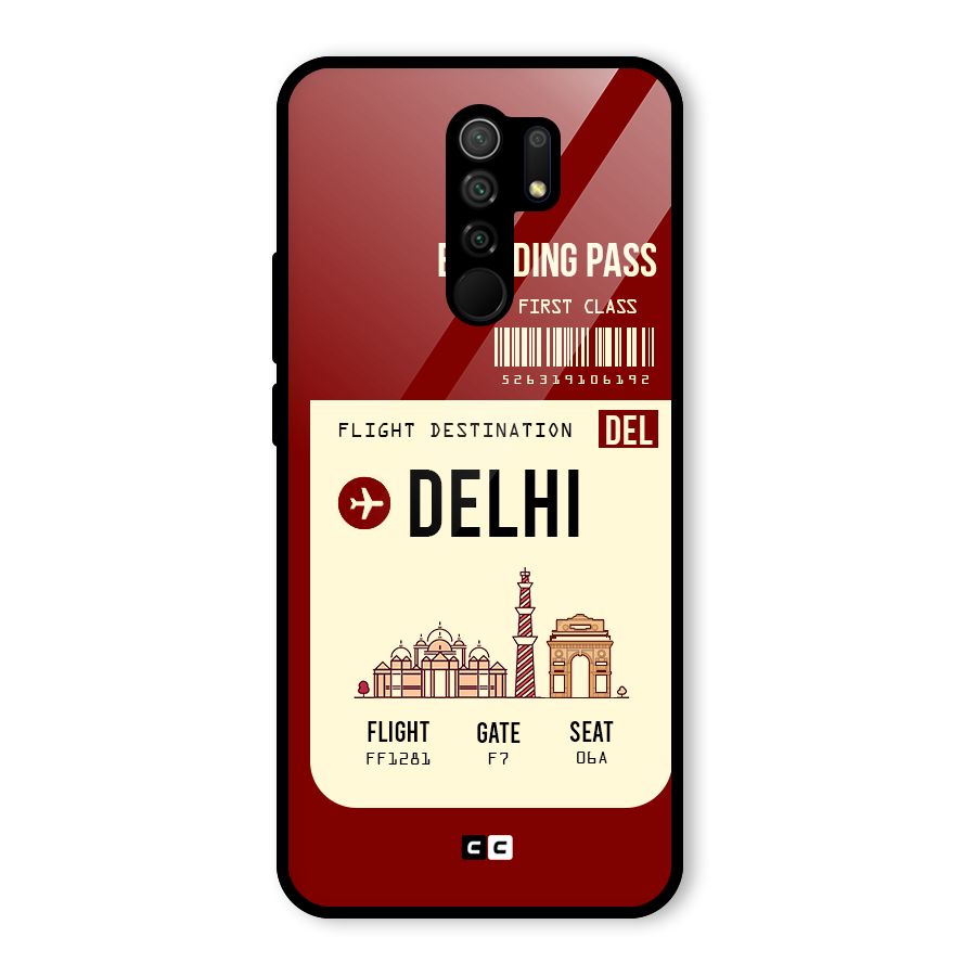 Delhi Boarding Pass Glass Back Case for Poco M2