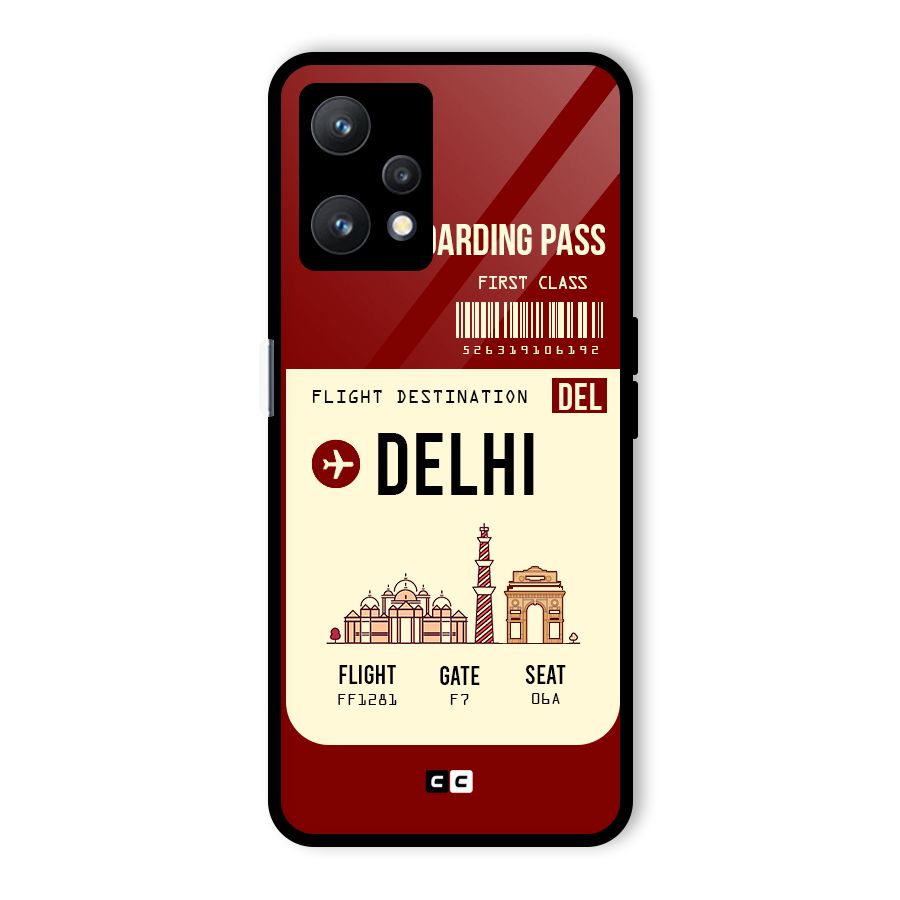 Delhi Boarding Pass Glass Back Case for Realme 9 Pro 5G