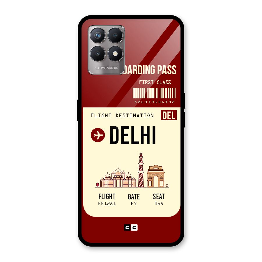 Delhi Boarding Pass Glass Back Case for Realme Narzo 50