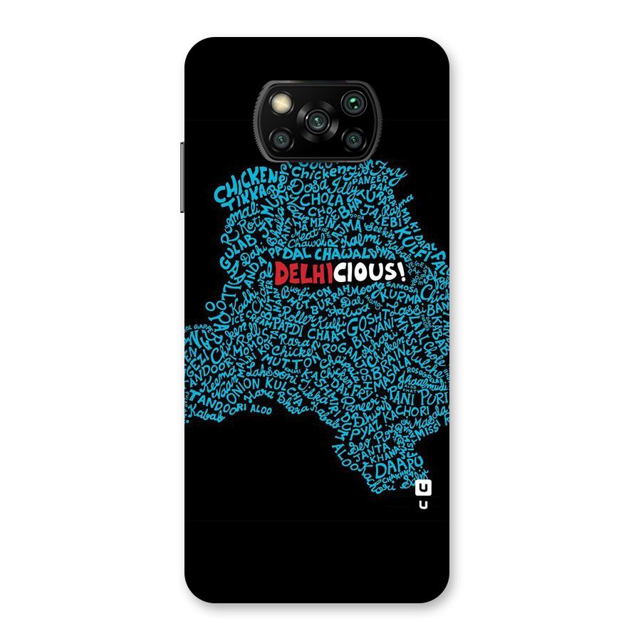 Delhicious Back Case for Poco X3
