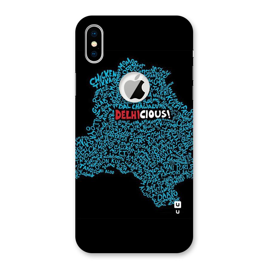 Delhicious Back Case for iPhone X Logo Cut