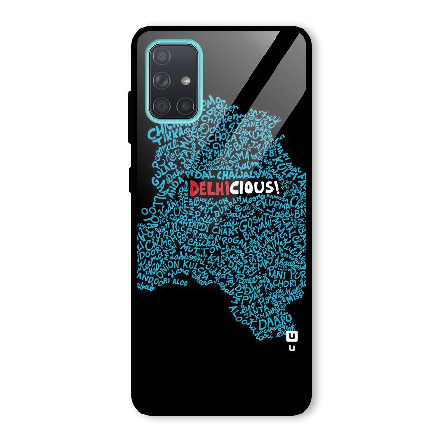 Delhicious Glass Back Case for Galaxy A71