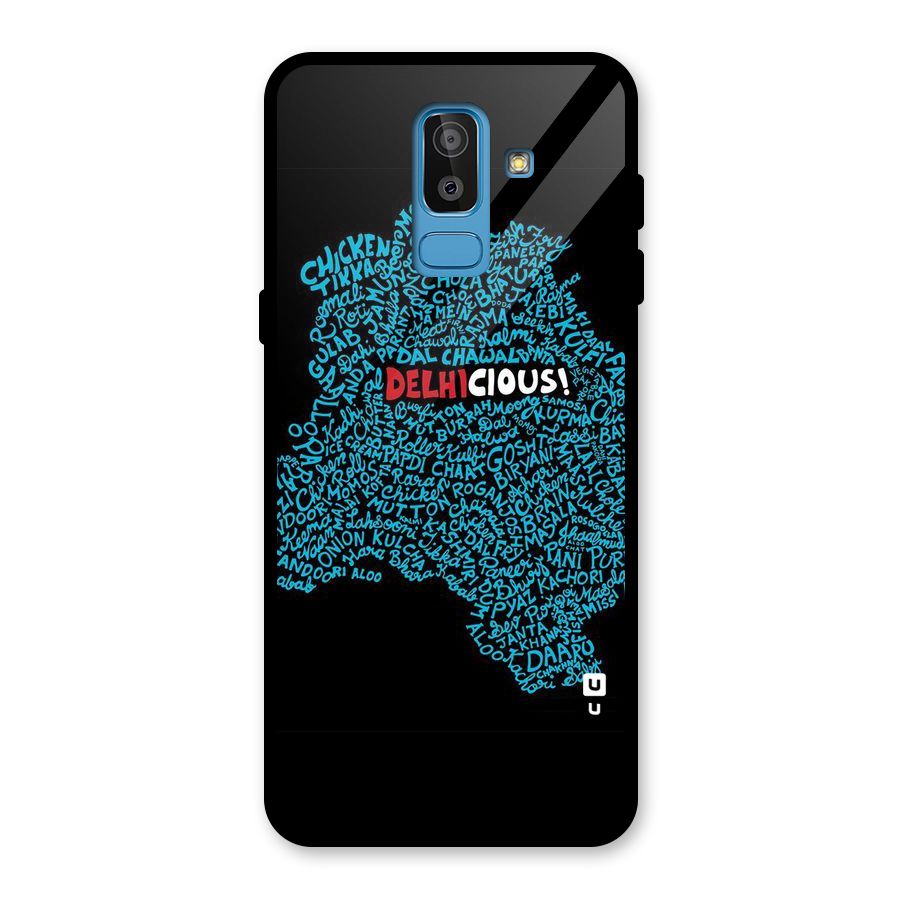 Delhicious Glass Back Case for Galaxy J8