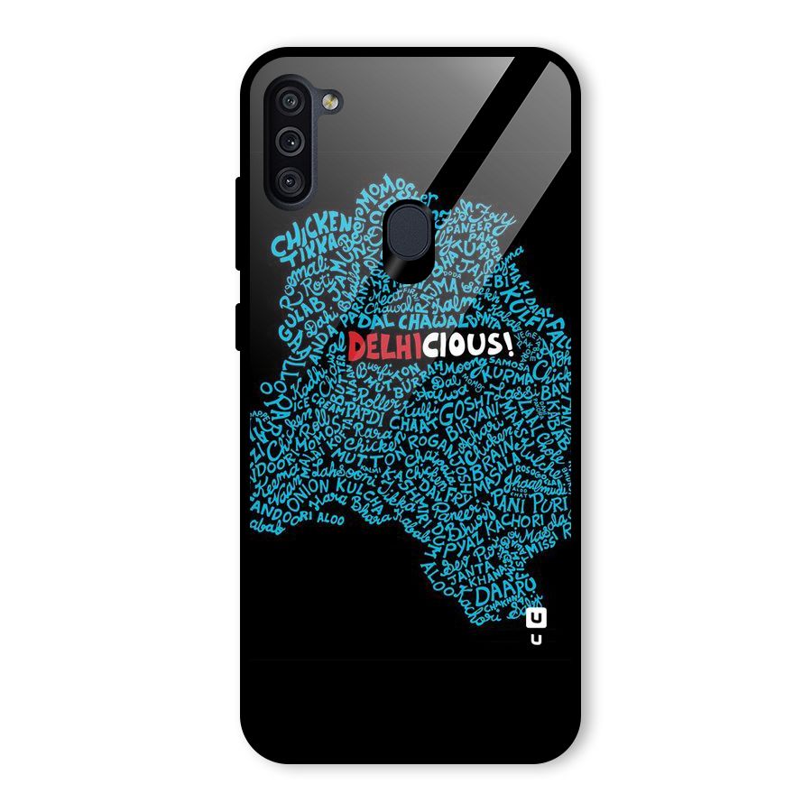 Delhicious Glass Back Case for Galaxy M11