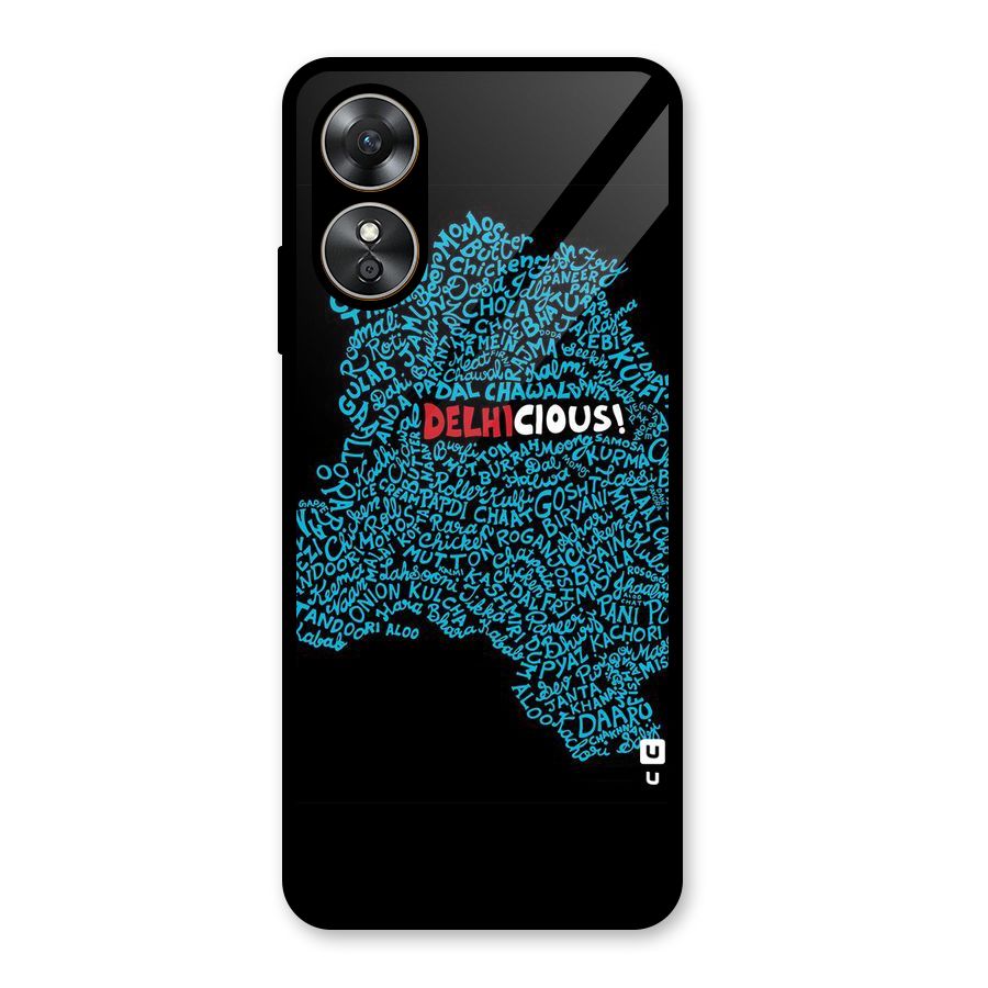 Delhicious Glass Back Case for Oppo A17