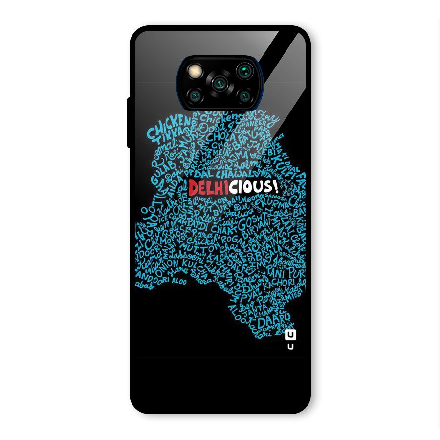 Delhicious Glass Back Case for Poco X3 Pro