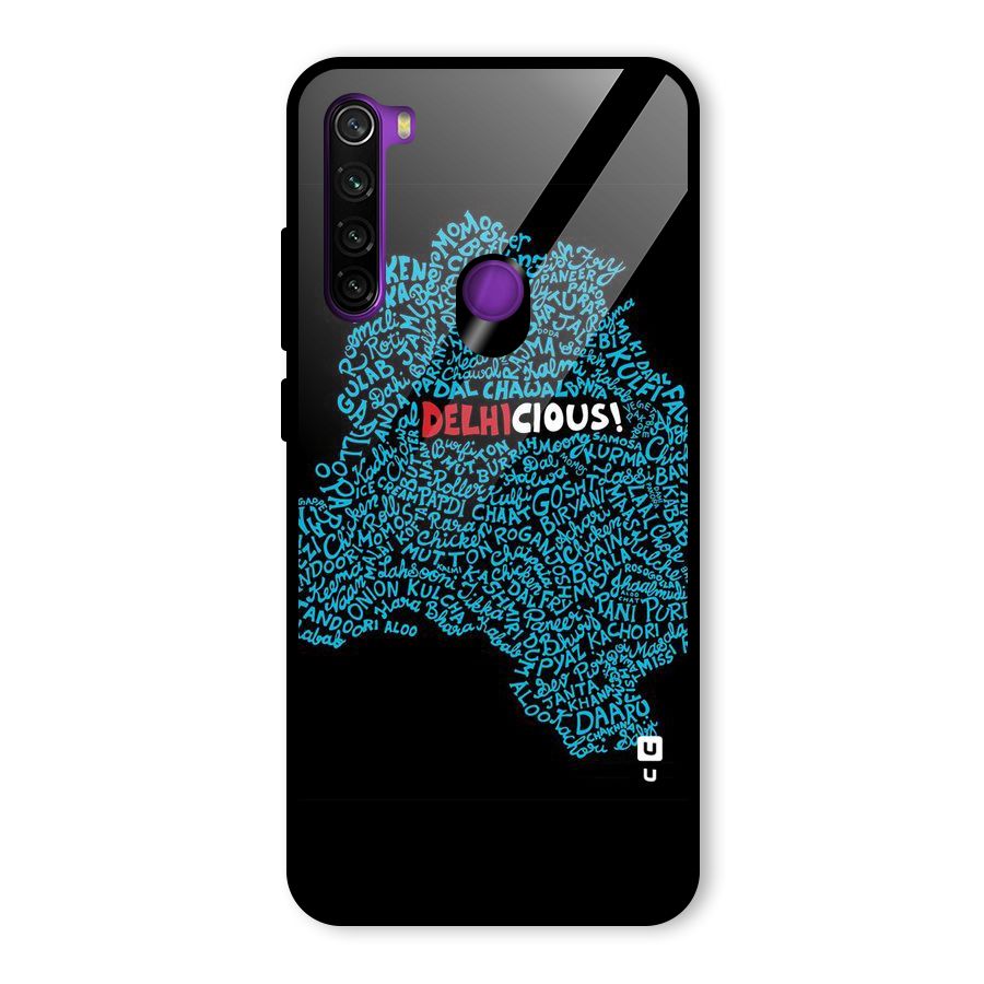 Delhicious Glass Back Case for Redmi Note 8
