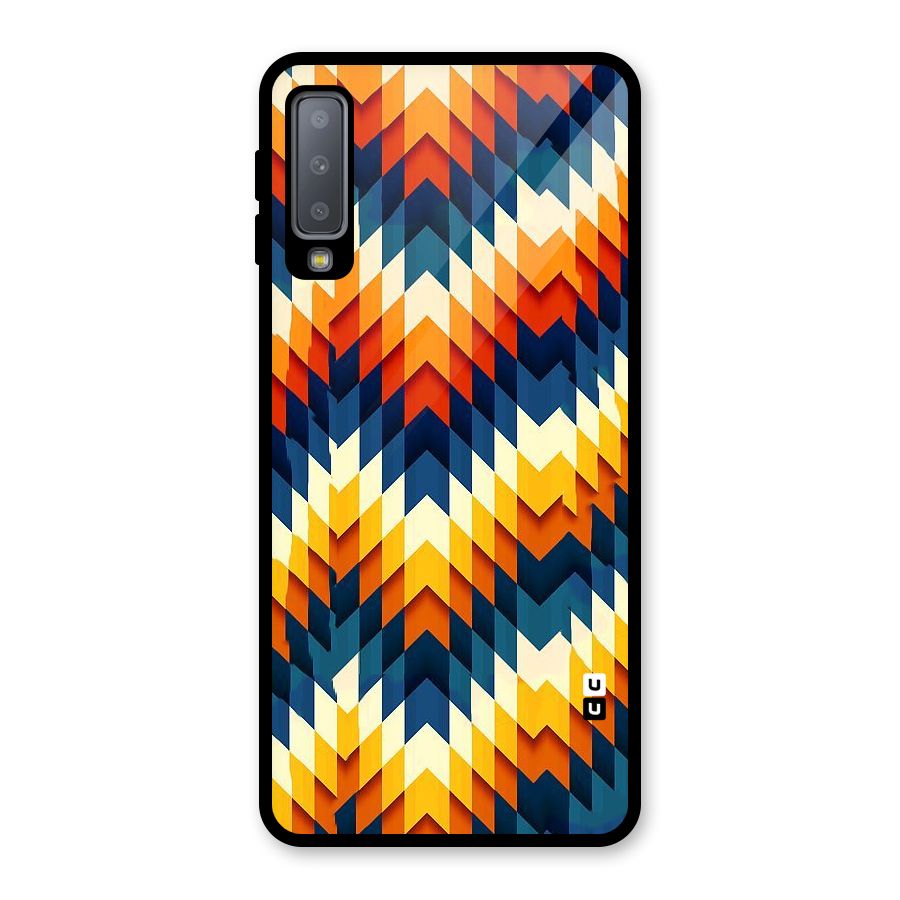 Delightful Design Glass Back Case for Galaxy A7 (2018)