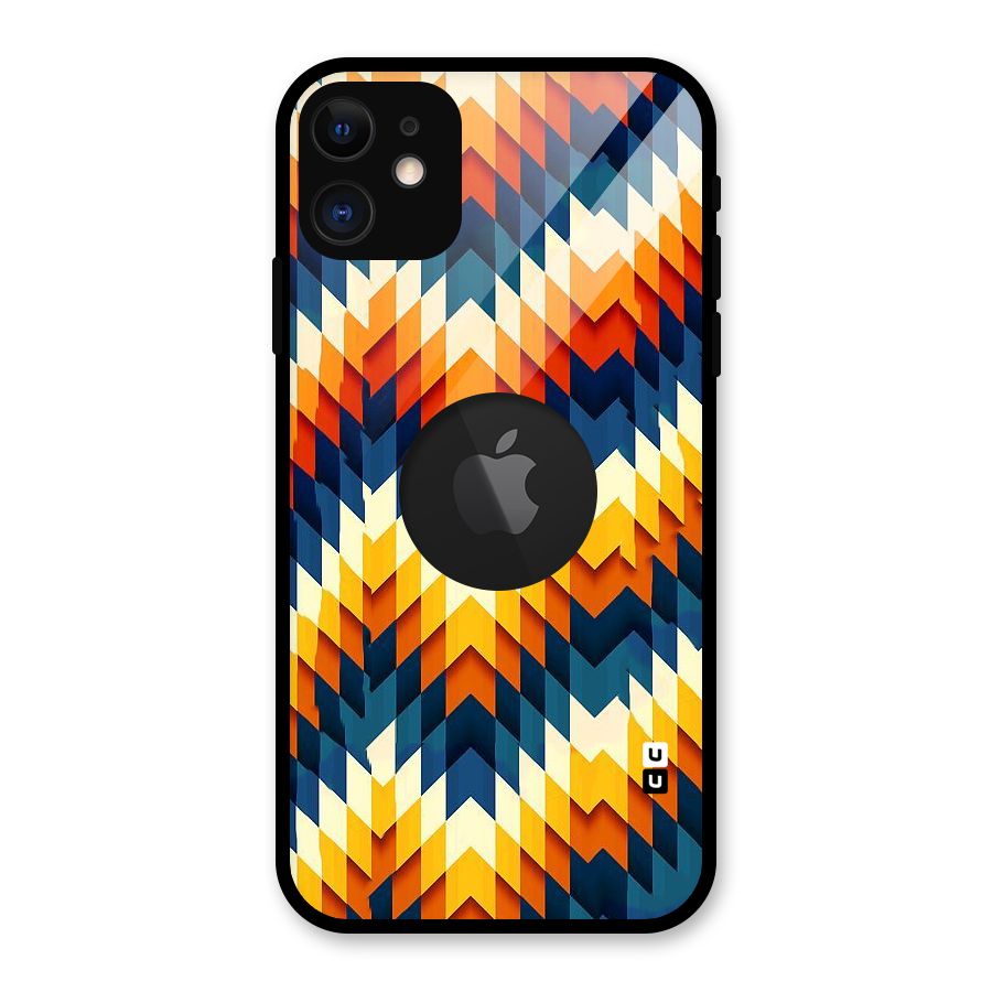 Delightful Design Glass Back Case for iPhone 11 Logo Cut