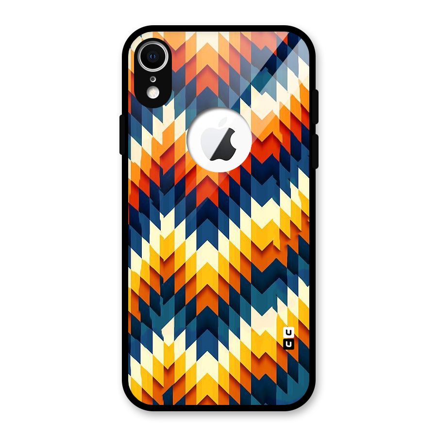 Delightful Design Glass Back Case for iPhone XR Logo Cut