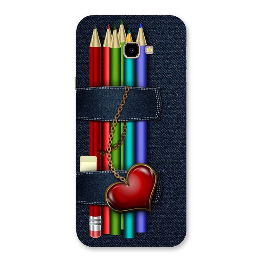 Denim Colorful Pencils Back Case for Galaxy J4 Plus