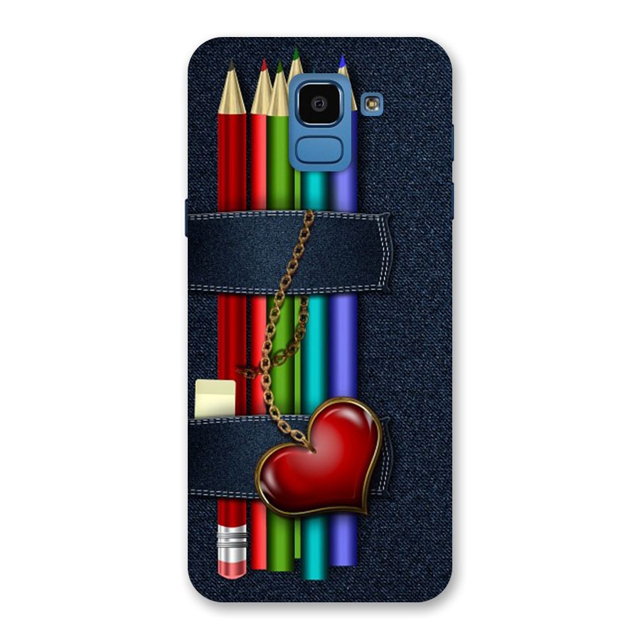 Denim Colorful Pencils Back Case for Galaxy On6