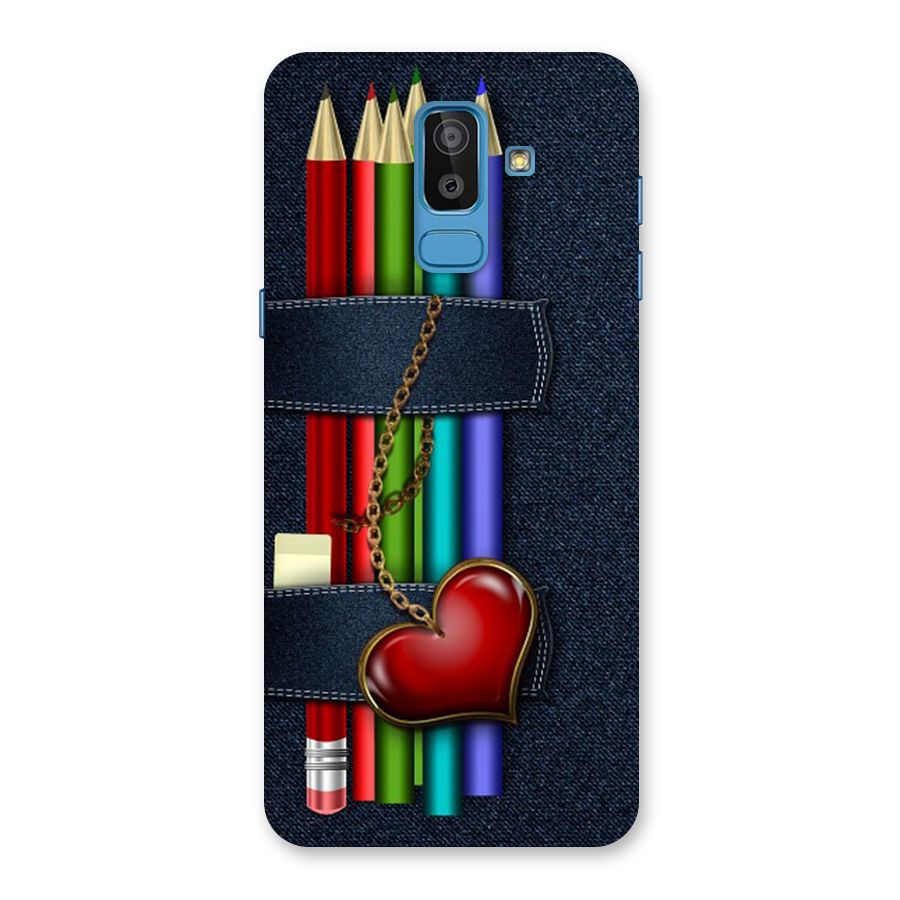 Denim Colorful Pencils Back Case for Galaxy On8 (2018)
