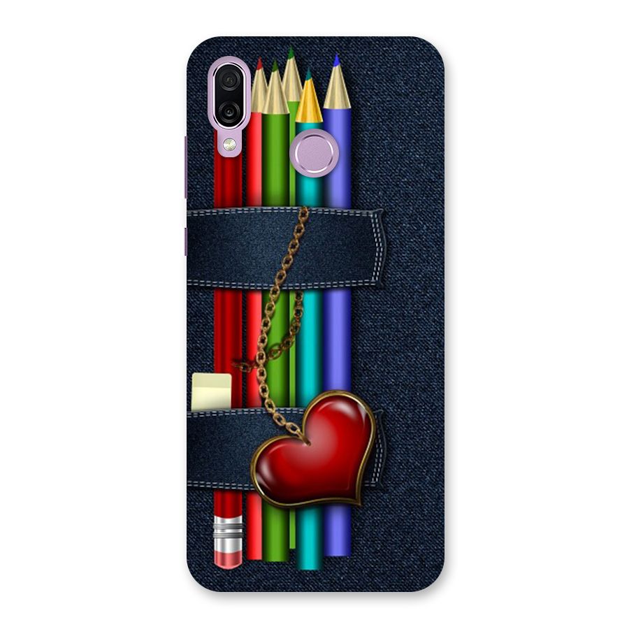 Denim Colorful Pencils Back Case for Honor Play