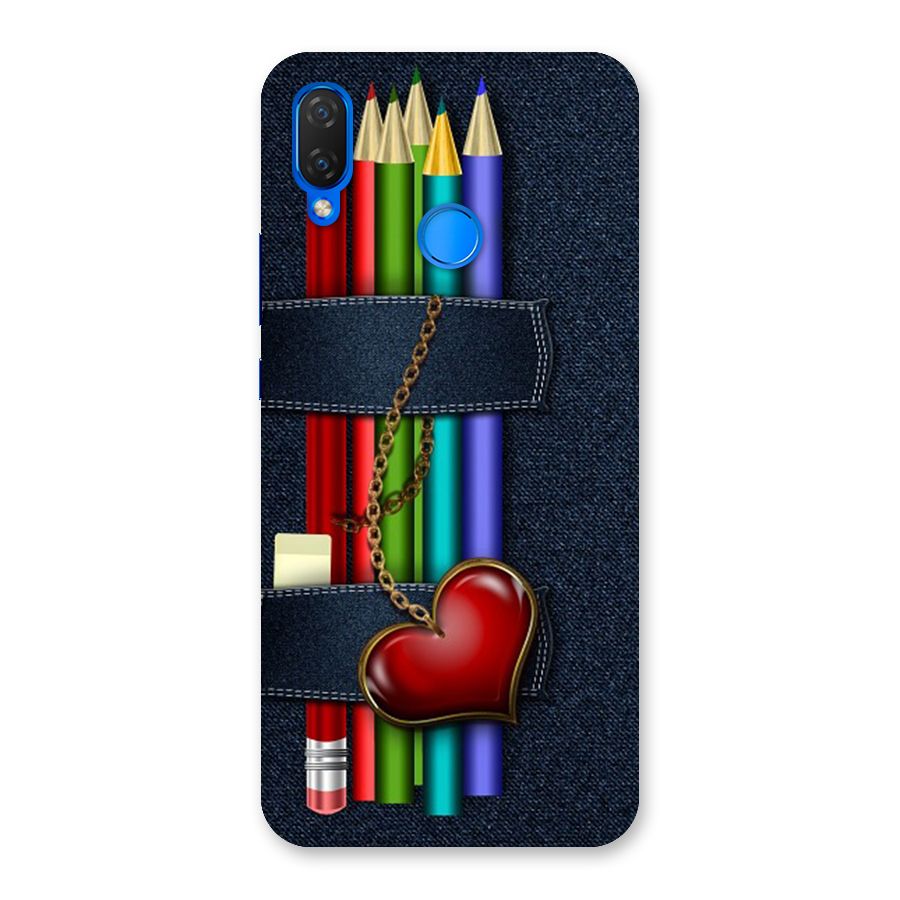 Denim Colorful Pencils Back Case for Huawei P Smart+