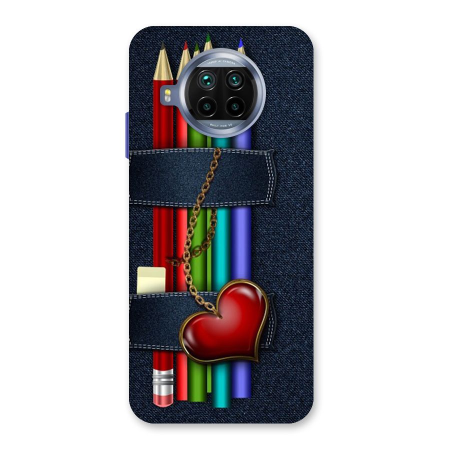Denim Colorful Pencils Back Case for Mi 10i