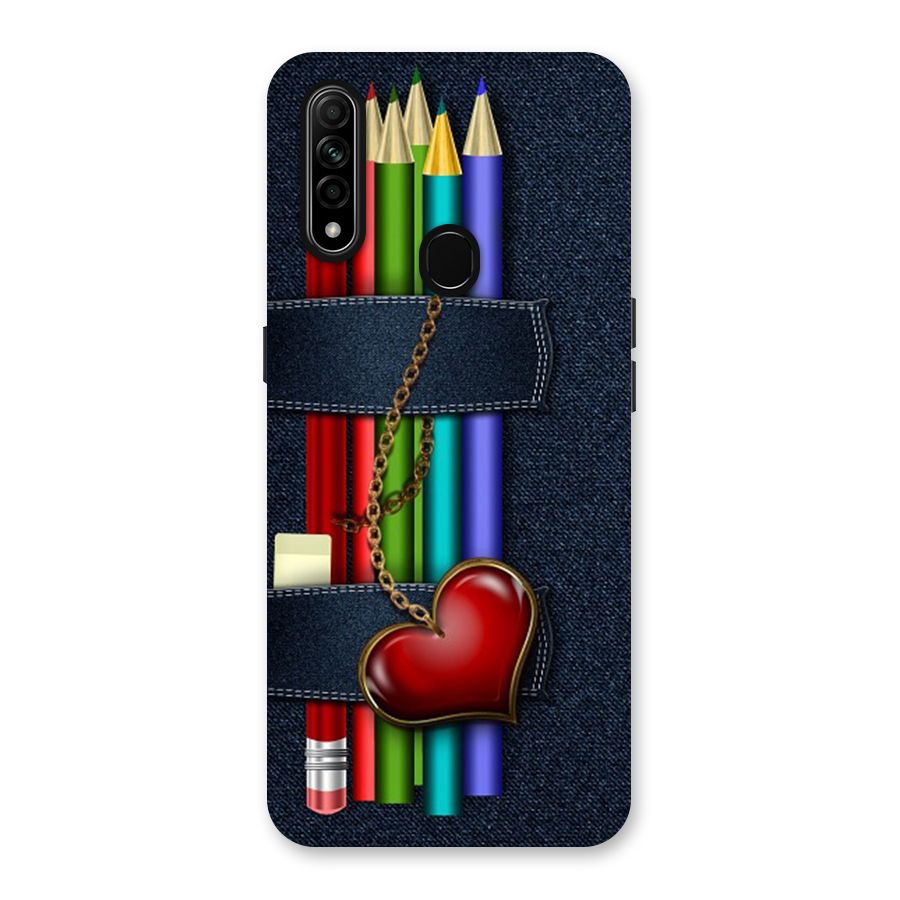 Denim Colorful Pencils Back Case for Oppo A31