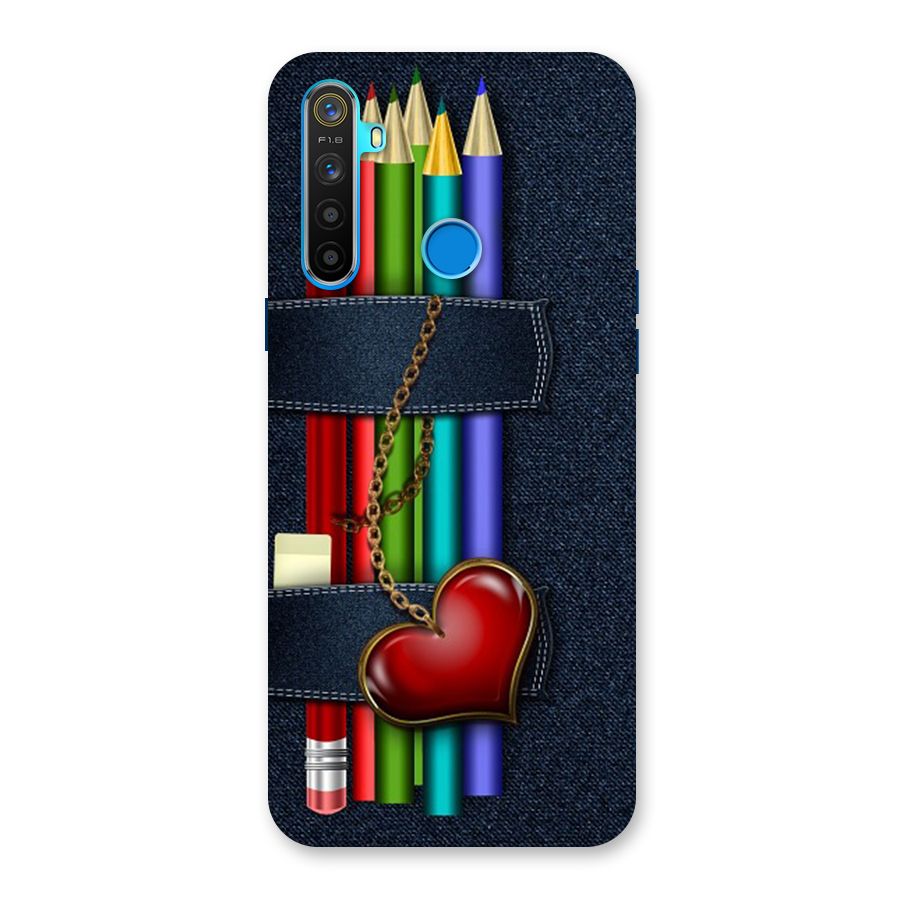 Denim Colorful Pencils Back Case for Realme 5