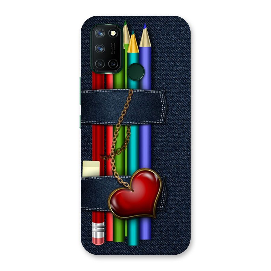 Denim Colorful Pencils Back Case for Realme 7i