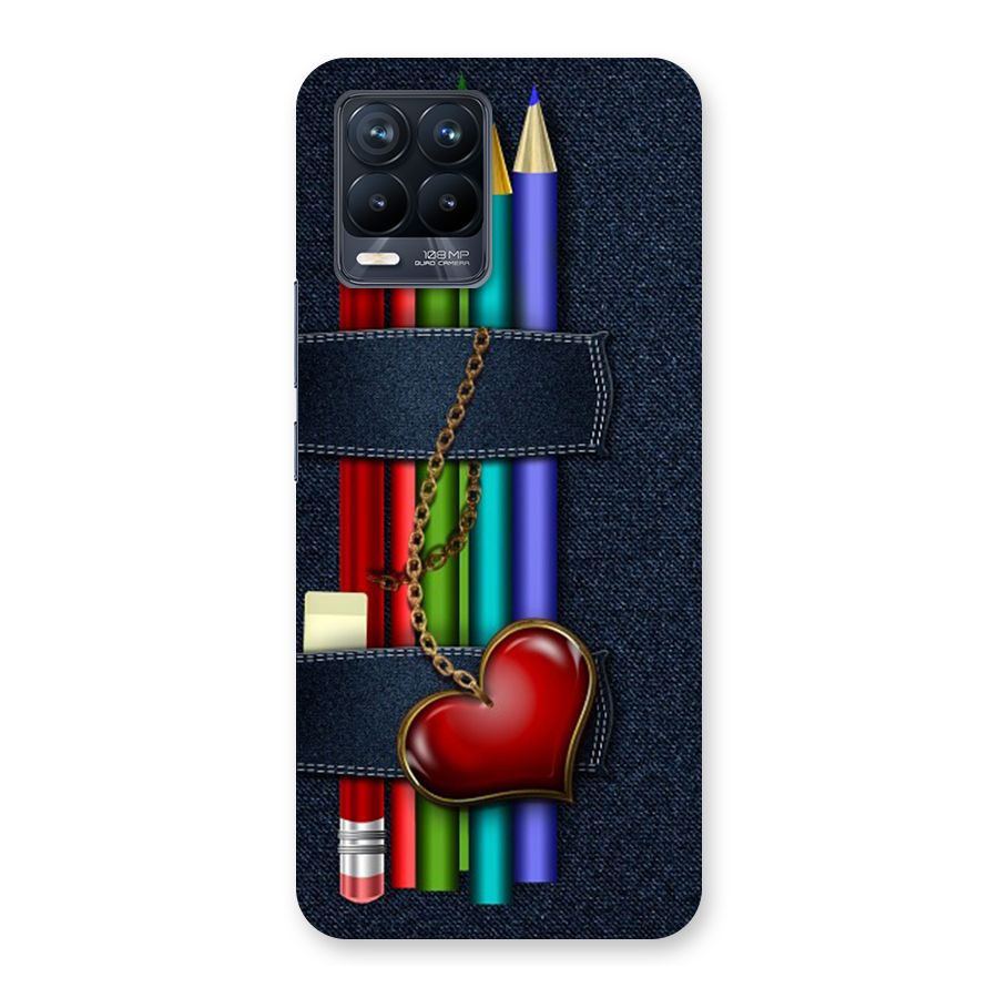 Denim Colorful Pencils Back Case for Realme 8 Pro