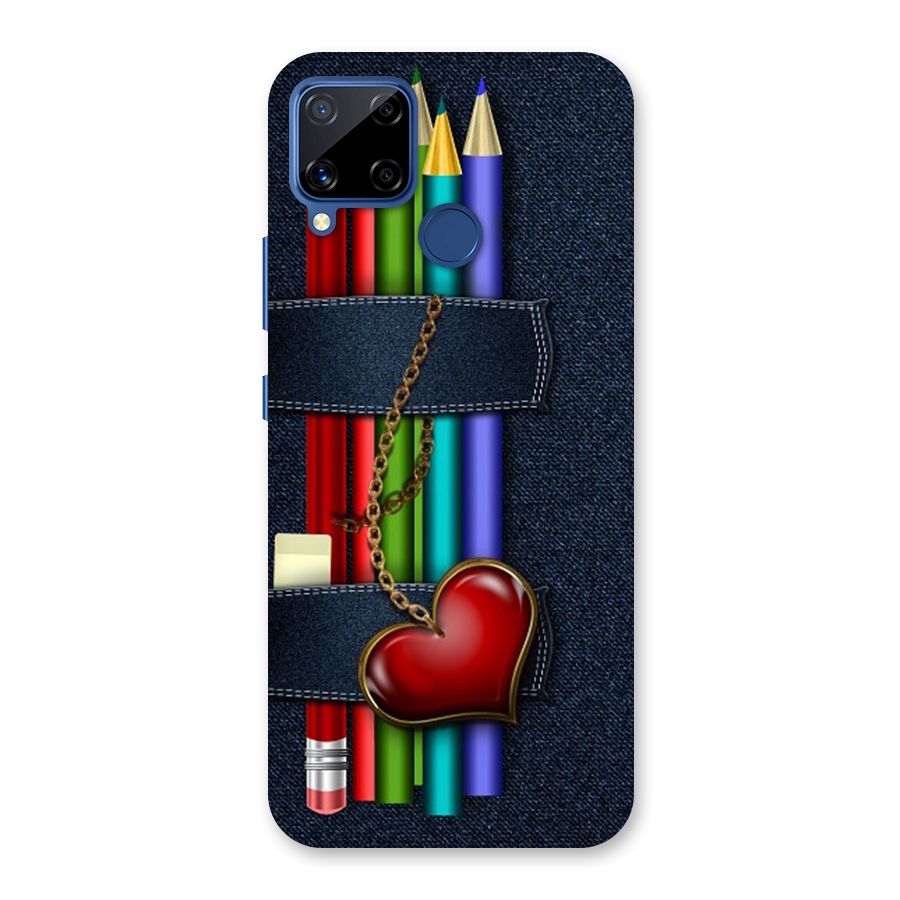Denim Colorful Pencils Back Case for Realme C12