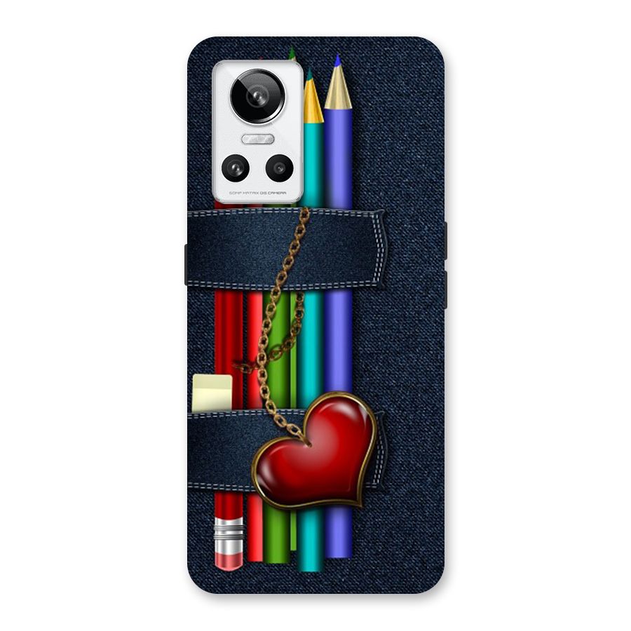 Denim Colorful Pencils Back Case for Realme GT Neo 3
