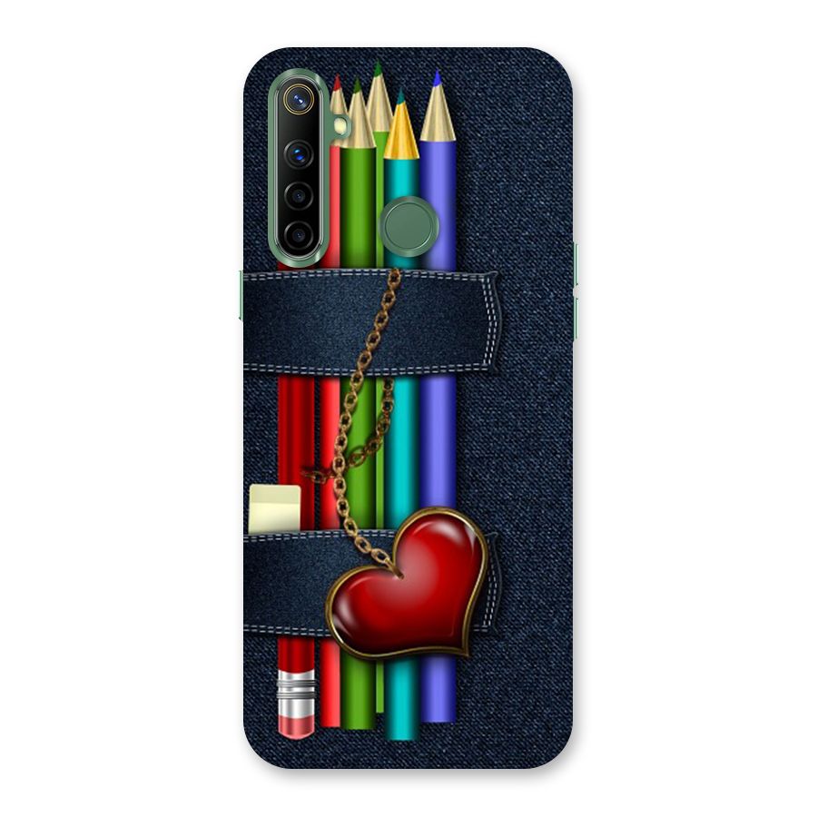 Denim Colorful Pencils Back Case for Realme Narzo 10