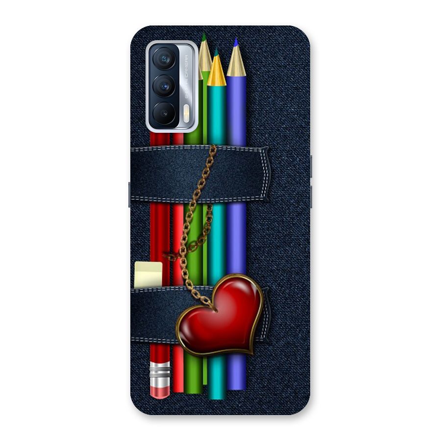 Denim Colorful Pencils Back Case for Realme X7