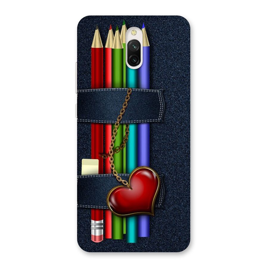Denim Colorful Pencils Back Case for Redmi 8A Dual