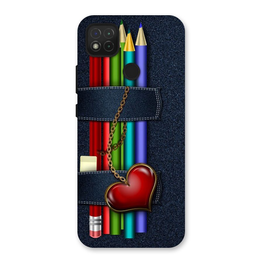 Denim Colorful Pencils Back Case for Redmi 9C
