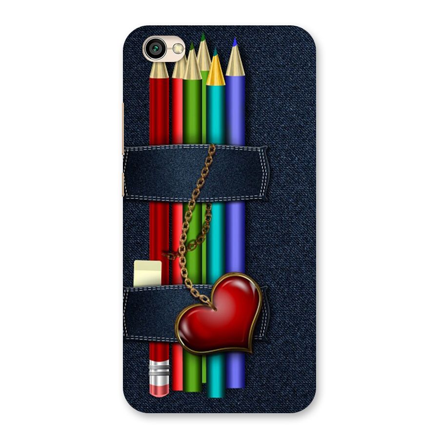 Denim Colorful Pencils Back Case for Redmi Y1 Lite
