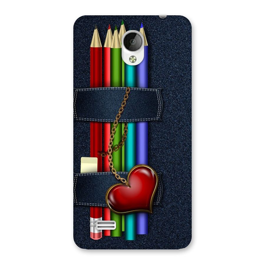 Denim Colorful Pencils Back Case for Vivo Y21