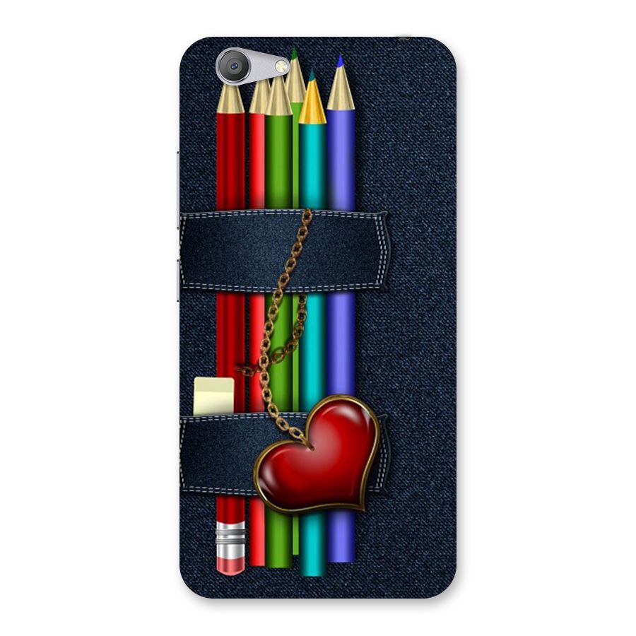 Denim Colorful Pencils Back Case for Vivo Y53