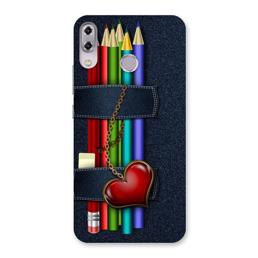 Denim Colorful Pencils Back Case for Zenfone 5Z
