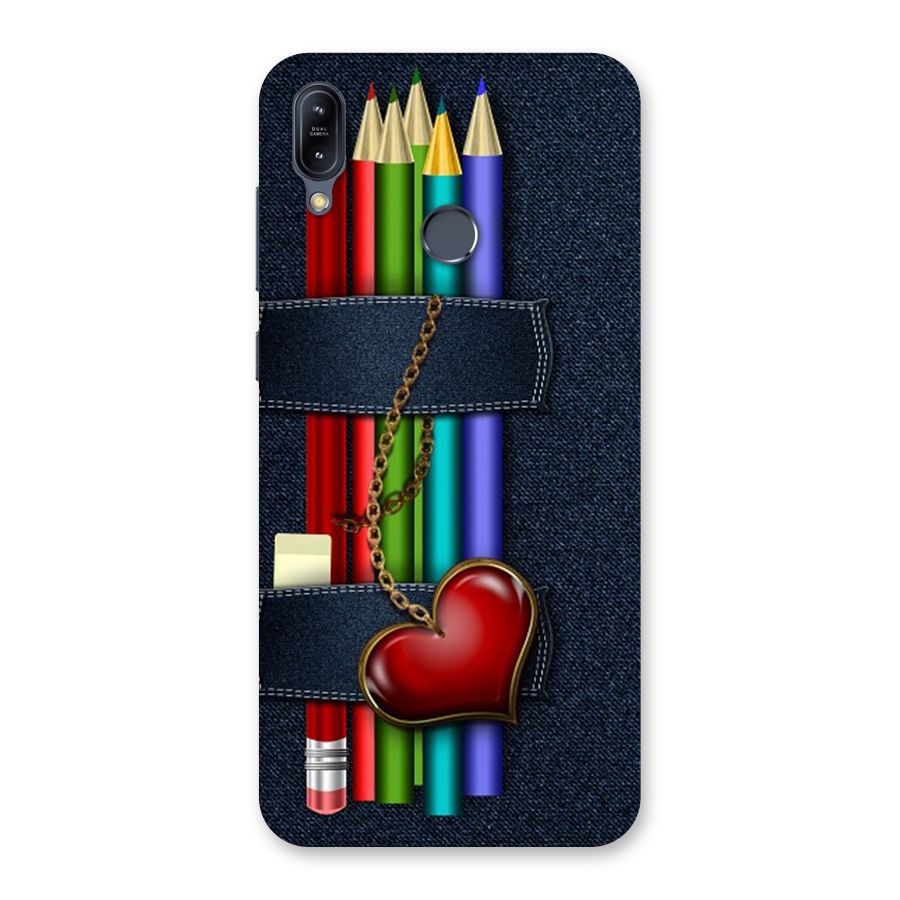 Denim Colorful Pencils Back Case for Zenfone Max M2