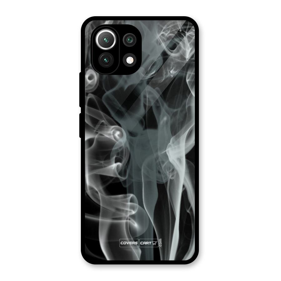 Dense Smoke Glass Back Case for Mi 11 Lite