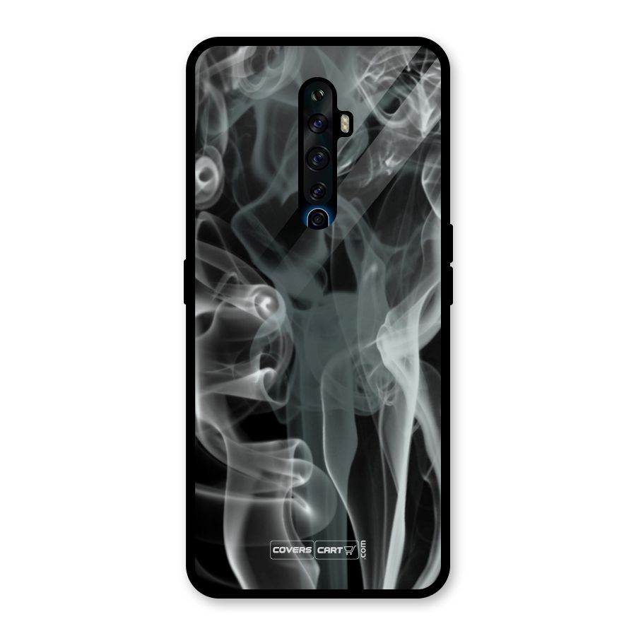 Dense Smoke Glass Back Case for Oppo Reno2 F