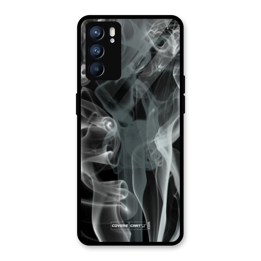Dense Smoke Glass Back Case for Oppo Reno6 5G