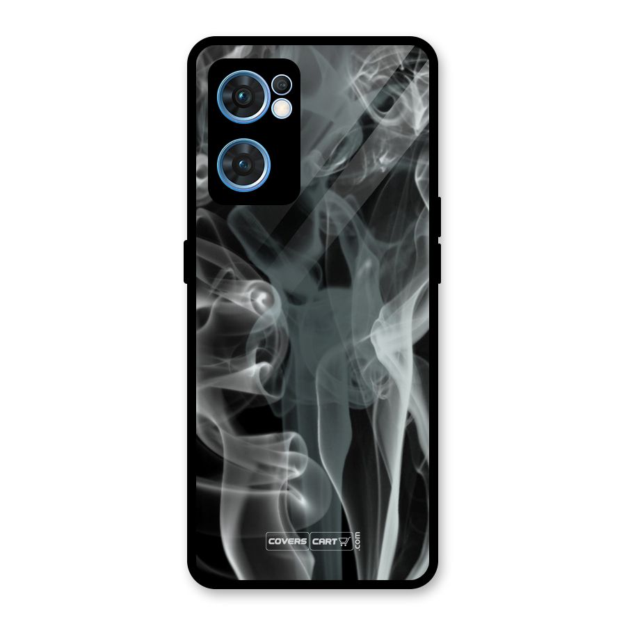 Dense Smoke Glass Back Case for Oppo Reno7 5G