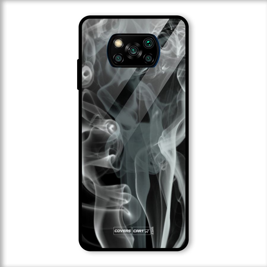Dense Smoke Glass Back Case for Poco X3