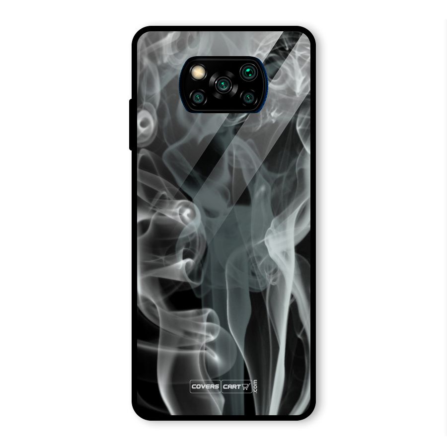 Dense Smoke Glass Back Case for Poco X3 Pro