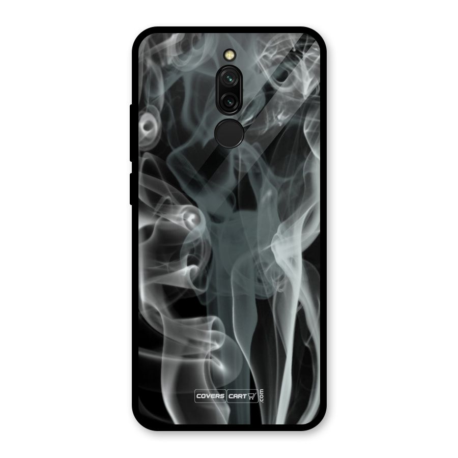 Dense Smoke Glass Back Case for Redmi 8